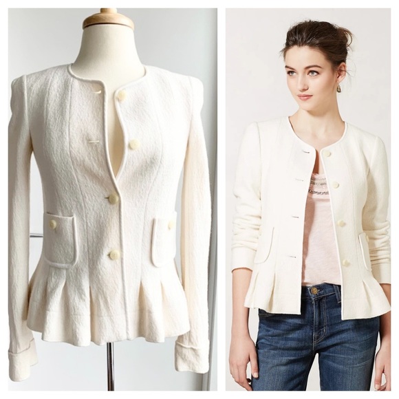 Anthropologie Jackets & Blazers - Anthropologie Elevenses Francie peplum jacket sz 0